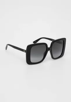 Gucci ochelari de soare femei, culoarea negru imagine
