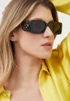 Gucci ochelari de soare femei, culoarea negru imagine