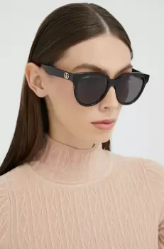 Gucci ochelari de soare femei, culoarea negru imagine