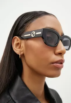 Gucci ochelari de soare femei, culoarea negru, GG1558SK imagine