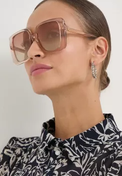 Gucci ochelari de soare femei, culoarea transparent imagine