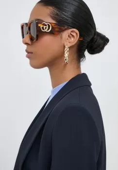 Gucci ochelari de soare femei, culoarea verde imagine