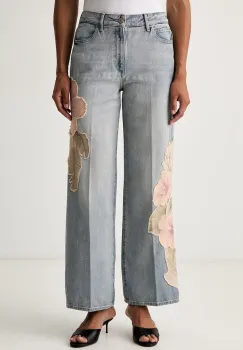 Guess blugi wide leg pentru femei REY imagine