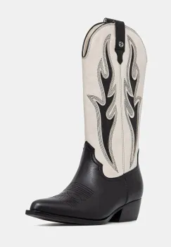 Guess cizme cowboy pentru femei din piele LARGENA imagine