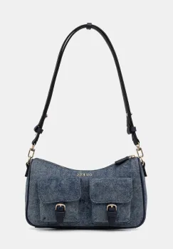 Guess geanta baguette pentru femei, din bumbac KASSIE imagine