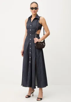 Guess geanta de mana din piele intoarsa MARSHA imagine