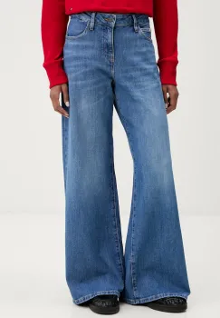 Guess Jeans blugi wide leg pentru femei imagine