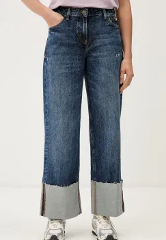 Guess Jeans blugi wide leg pentru femei imagine