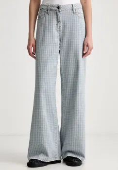 Guess Jeans blugi wide leg pentru femei imagine