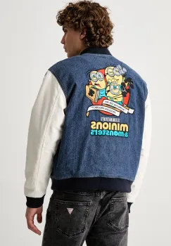 Guess Jeans geaca bomber pentru barbati din denim imagine