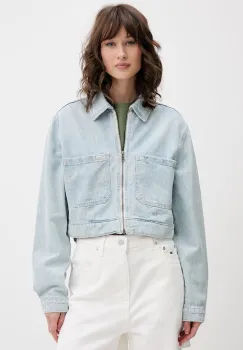 Guess Jeans geaca de tranzitie femeiasca din denim imagine