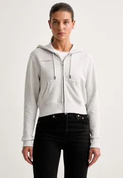 Guess Jeans hanorac cu fermoar pentru femei cu bumbac imagine
