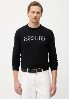 Guess pulover de bumbac KANE imagine