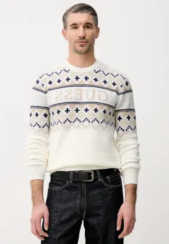 Guess pulover din amestec de lana imagine