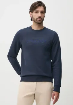 Hackett London bluza barbati, culoarea albastru marin, cu imprimeu, HM581279 imagine