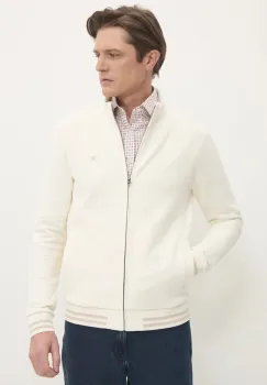 Hackett London bluza barbati, culoarea bej, neted, HM581313 imagine
