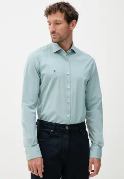 Hackett London camasa culoarea gri, cu guler italian, slim, HM3010359 imagine