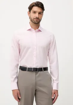 Hackett London camasa din bumbac culoarea roz, cu guler italian, slim, HM304529 imagine