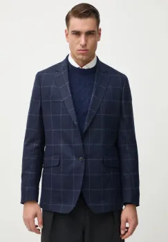 Hackett London geaca de lana culoarea albastru marin, HM470548R imagine