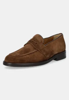 Hackett London mocasini din piele intoarsa COLLIN HALL barbati, culoarea maro, HMS21468 imagine