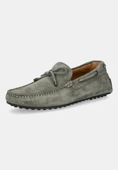 Hackett London mocasini din piele intoarsa DRIVER LACE culoarea verde, HMS21484 imagine