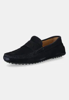 Hackett London mocasini din piele intoarsa DRIVER LOAFER culoarea bleumarin, HMS21485 imagine