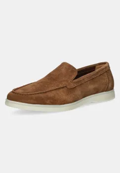 Hackett London mocasini din piele intoarsa MARTIN SOFT barbati, culoarea maro, HMS21473 imagine