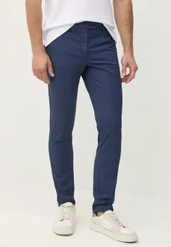 Hackett London pantaloni barbati, culoarea albastru marin, cu fason chinos, HM212694R imagine