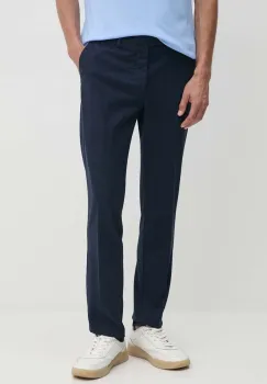 Hackett London pantaloni barbati, culoarea albastru marin, drept, HM212487R imagine