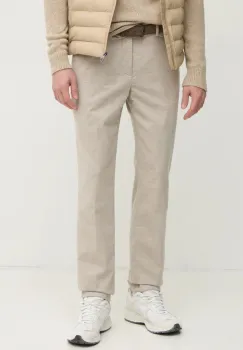 Hackett London pantaloni barbati, culoarea bej, cu fason chinos, HM212679R imagine
