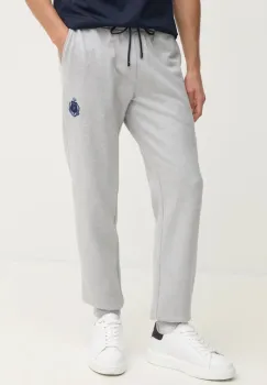 Hackett London pantaloni de trening din bumbac culoarea gri, cu imprimeu, HM581290 imagine