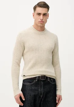 Hackett London pulover de lana culoarea bej, HM7000125 imagine