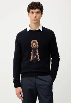 Hackett London pulover de lana culoarea bleumarin, light, HM7000051 imagine