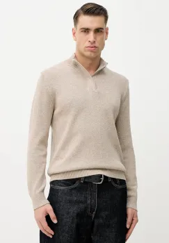 Hackett London pulover din amestec de casmir culoarea bej, HM7000130 imagine