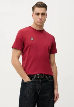 Hackett London tricou din bumbac culoarea bordo, uni, HM5000063 imagine