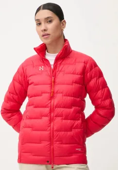 Haglofs geaca sport din puf ROC Flash Down culoarea rosu, de tranzitie, 607465 imagine