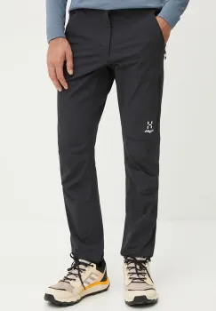 Haglofs pantaloni de exterior Moran Softshell culoarea negru, 605404 imagine