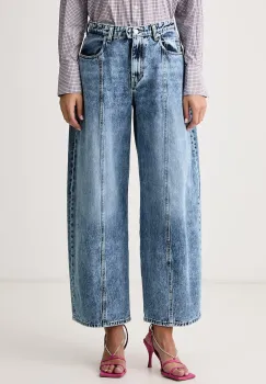 Haveone  blugi wide leg pentru femei imagine