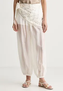 Haveone pantaloni pentru femei cu lyocell imagine
