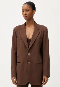 Haveone sacou culoarea maro, un singur rand de nasturi, uni, JMI-P028 imagine