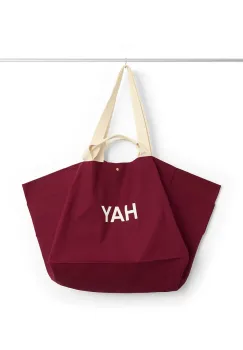 HAY geanta Weekend Bag L/38 x 53 x 37 cm culoarea bordo imagine