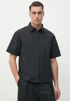 Heliot Emil camasa barbati, culoarea negru, cu guler clasic, regular, SS25_M_05_063_BLK01 imagine