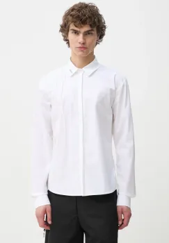 Heliot Emil camasa din bumbac barbati, culoarea alb, cu guler clasic, regular, PRESS25_M_05_061_WHT02 imagine