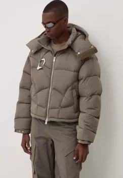 Heliot Emil geaca de puf barbati, culoarea verde, de iarna, oversize, HE.M.02.093.BLK01 imagine