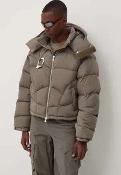 Heliot Emil geaca de puf barbati, culoarea verde, de iarna, oversize, HE.M.02.093.BLK01 imagine