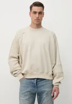 Heliot Emil hanorac de bumbac barbati, culoarea bej, uni, SS25_M_08_062_ST18_CO imagine