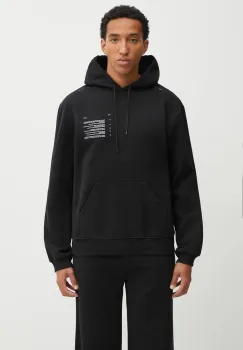 Heliot Emil hanorac de bumbac culoarea negru, cu gluga, cu imprimeu, AW25_M_08_087_BLK01 imagine