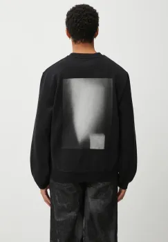 Heliot Emil hanorac de bumbac culoarea negru, cu imprimeu, AW25_M_08_086_BLK01 imagine