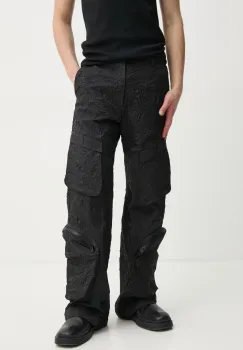 Heliot Emil pantaloni barbati, culoarea negru, drept, PRESS25_M_10_187_BLK01 imagine