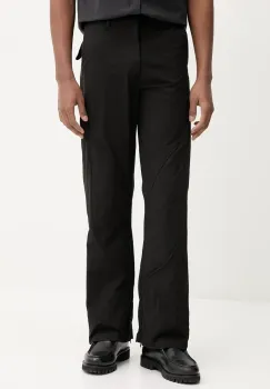 Heliot Emil pantaloni culoarea negru, drept, SS25_M_10_108_BLK01_CO imagine